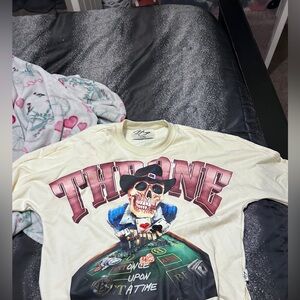 Cream Graphic Kids Shirt